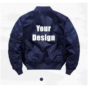 Low MOQ bomber <b>jackets</b> with fleece bomber finish casual bomber fit for US brands Wholesale Custom Logo - Product Image 4