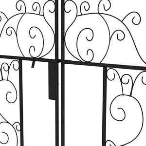 Arco da Giardino in Metallo Nero da 226,6 cm con Cancello, Elegante Arco Nuziale e Pergola per Piante Rampicanti e Rose - Product Image 3
