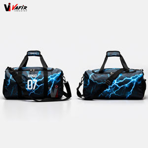 Sac de sport et de voyage personnalisable en coton et polyester avec fermeture éclair, impression par sublimation tendance vafir - Product Image 4