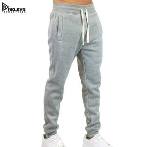 Pantalons de jogging pour hommes avec logo personnalisé, pantalons de survêtement unis et respirants en tissu 500 g/m² pour hommes à bon prix - Product Image 3