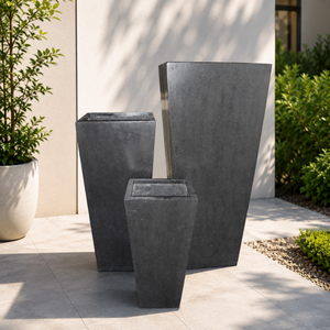 Vente en gros de pots de fleurs modernes en fibre de verre pour la décoration extérieure, conteneurs à fleurs robustes en FRP, fabrication et fourniture directe d'usine - Product Image 1