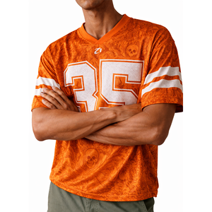 เสื้อเจอร์ซีย์ฟุตบอลลายโกธิคสไตล์ Y2K สำหรับทุกเพศ ทรงโอเวอร์ไซส์ คอวี เสื้อยืดกีฬา สตรีทแวร์  รับผลิตแบบซับลิเมชั่นตามสั่ง (OEM) - Product Image 3