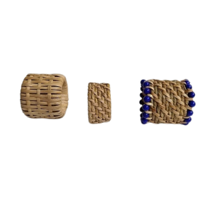 Juego de Anillos para Servilletas Tejidos Estilo Bohemio Ecológicos, Hechos a Mano con Ratán y Algodón, Decoración de Mesa para Bodas, Fiestas, Cenas y Hogar, Venta al Por Mayor - Product Image 5