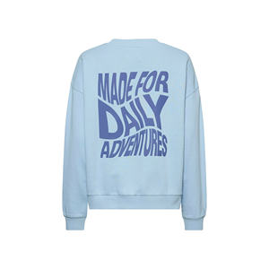 เสื้อสเวตเชิ้ตคอกลมผ้าฝ้ายฟลีซ 100% สำหรับฤดูหนาว สไตล์สตรีทแวร์ เนื้อผ้าสั่งทำพิเศษ หนานุ่ม ระบายอากาศได้ดี แขนยาว สำหรับผู้หญิง - Product Image 3