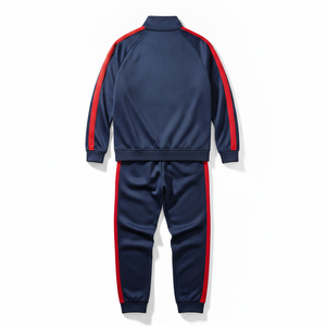 Ensemble de survêtement d'entraînement pour homme en tissu haute densité coupe-vent avec doublure polaire thermique pour la course et le jogging en extérieur en hiver - Product Image 2