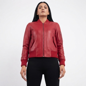 Veste en cuir d'hiver pour homme sur mesure, col montant, veste décontractée d'extérieur, tissée, logo brodé, design personnalisé - Product Image 4