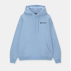 เสื้อฮู้ดดี้ผ้าคอตตอนผสมสีพื้นทรงโอเวอร์ไซส์สำหรับผู้ชาย สวมใส่สบายทรงปกติ มีกระเป๋า เป็นมิตรต่อสิ่งแวดล้อม เนื้อผ้านุ่ม ระบายอากาศได้ดี - Product Image 1