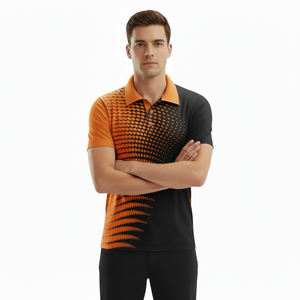 Camisetas Polo de Manga Corta con Cierre para Hombre, Diseño Nuevo de Alta Calidad, Patrón Personalizado, Fabricantes de Camisetas Polo con Cierre - Product Image 4