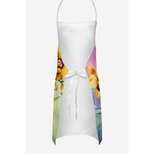 Unisex Large Multicolor Watercolor Orchids <b>Apron</b> for <b>Kitchen</b> Cooking Baking Crafts Gardening-for Adults <b>Women</b> Men - Product Image 4