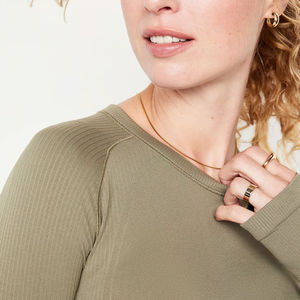 Camisetas de Manga Larga para Mujer al por Mayor de Alta Calidad, Camisetas Ajustadas para Mujer, Temporada de Invierno, Ecológicas y Transpirables - Product Image 5