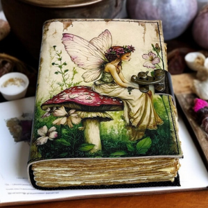 สมุดบันทึกคาถาหนังแท้ทำมือสไตล์คลาสสิก พร้อมกุญแจล็อค สำหรับอ่านเรื่องเวทมนตร์ คาถา วิคคา และพิธีกรรมทางศาสนาแบบเพแกน เหมาะเป็นของขวัญ - Product Image 4