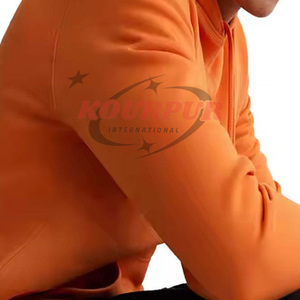 Sudadera con capucha naranja para hombre, corte regular, algodón French Terry, informal, para otoño, a precio razonable - Product Image 4