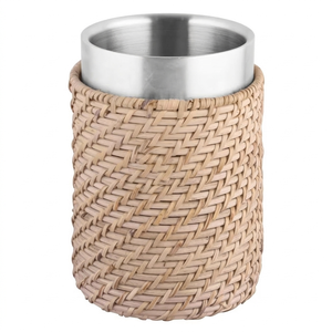 Refroidisseur de vin à double paroi en acier inoxydable Refroidisseur de vin à champagne Bouteille de vin isolée Peut Seau refroidisseur - Product Image 1