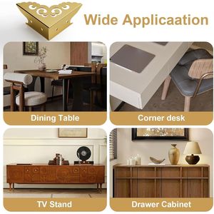 4 Protectores de Esquinas para Muebles de Estilo Retro, Protectores de Bordes y Esquinas para Gabinetes y Cajas de Madera, Protectores para Cajas de Joyería y Cajas de Regalo - Product Image 3