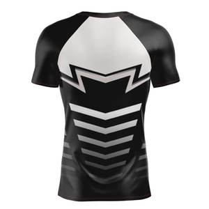 เสื้อคอมเพรสชั่นพิมพ์ลายแบบซับลิเมชั่นเต็มตัว เสื้อออกกำลังกายฤดูร้อน เสื้อเบสเลเยอร์ลำลอง เสื้อแรชการ์ดแขนสั้น - Product Image 2