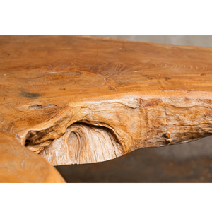 Table basse ARTERRA en bois naturel de teck rustique, artisanale, meubles de salon, non pliable - Product Image 3