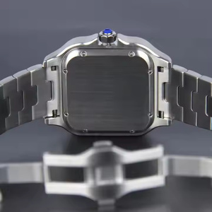 Montre de luxe Platinum Luxe Nexus pour homme, sertie de moissanite et de quartz, style diamant, design audacieux et sensation lourde au poignet - Product Image 1
