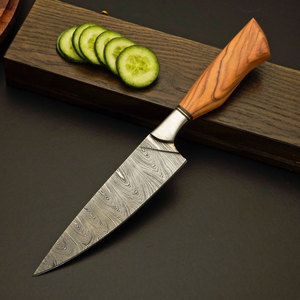 Ensemble de couteaux de cuisine en acier Damas, collection complète d'outils de cuisine pour hacher, trancher, couper en dés, préparer les légumes, la viande, les fruits - Product Image 5