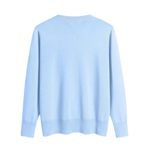 Suéter de lana/acrílico para mujer, estilo cruzado, cuello en V, manga larga, con encaje y lazo de satén, cierre con lazo, dobladillo tipo tulipán, informal, antiarrugas, para invierno - Product Image 4