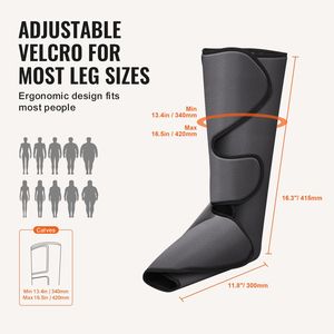 Massaggiatore per gambe con controller LCD, 3 modalità e intensità, compressione d'aria per piedi e polpacci B - Product Image 4