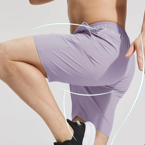 Pantalones Cortos Deportivos para Hombre, de Secado Rápido, Transpirables, para Entrenamiento en Gimnasio, con Bolsillo con Cremallera, OEM, ODM, Ropa Deportiva al por Mayor - Product Image 5