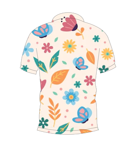 Camisa Polo para Hombre con Estampado Floral de Mariposas Coloridas, Manga Corta, Cuello Casual, Botones, Transpirable y Ligera para Verano - Product Image 2