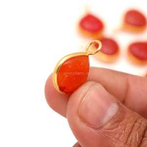 Natural Carnelian Flower Pendant 925 Sterling <b>Silver</b> Gemstone Pendant Hand Carved Heart Charm For Jewelry Making Wholesale Bulk - Product Image 3