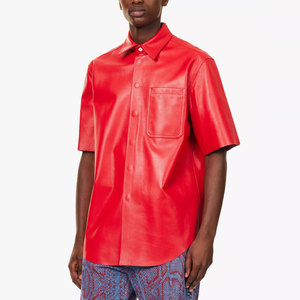 Nouvelle Arrivée : Chemise en Cuir Unie Imperméable pour Homme – Design Unique et Tendance pour l'Hiver - Product Image 4