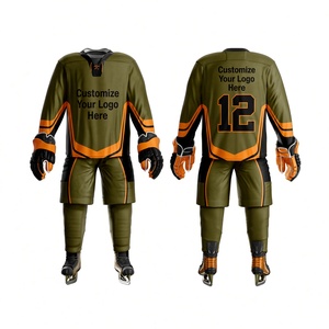 Maillot de hockey sur glace respirant de haute qualité, uniforme personnalisé pour équipe avec impression par sublimation et broderie - Product Image 1