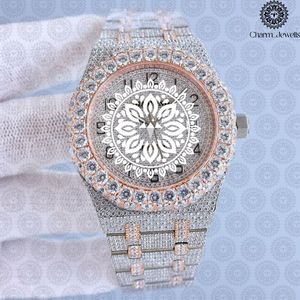 Reloj de Lujo para Mujer Charm_Jewells, Caja Redonda de Acero Inoxidable de 38 mm, Movimiento de Cuarzo Analógico, Esfera de Cristal de Zafiro - Product Image 4