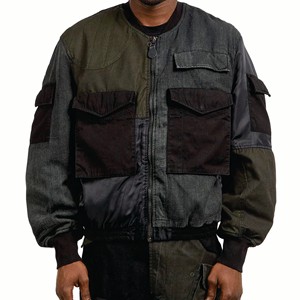 Latest Design Men's Flight Bomber <b>Jacket</b> with Stand Collar <b>Denim</b> Quick Dry & Breathable Winter Fashionable Clothes - Product Image 3
