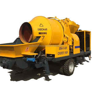 Bomba de hormigón portátil de nuevo diseño y maquinaria mezcladora Mini mezcladora de hormigón estacionaria diésel con bomba para uso en edificios domésticos - Product Image 4