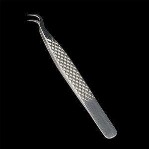 Pince à épiler la plus populaire pour extensions de cils, marque privée, en acier inoxydable, avec pointe fine et poignée ergonomique - Product Image 5