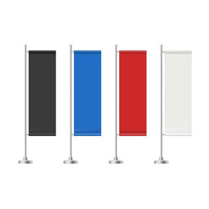 Soporte Portátil para Pancartas Tipo Lágrima, Banderas Negras, Azules, Rojas y Blancas, Tela de Malla Transpirable de Secado Rápido, Altura Ajustable, Instalación Instantánea - Product Image 2