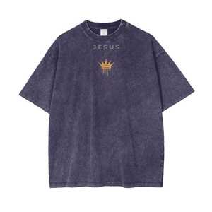 Camiseta de Algodón Oversize con Diseño Estampado para Hombre, Manga Corta, Cuello Redondo, Patrón de Letras Impresas, Estilo Casual - Product Image 3