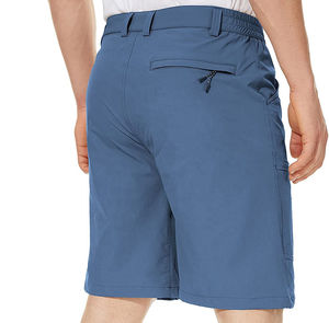 Shorts cargo multi-poches pour hommes, taille mi-haute élastique, coupe ample, longueur genou, pour l'été, le sport, les activités de plein air et le golf, en tissu peigné teint uni - Product Image 4