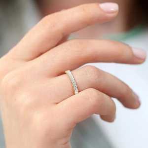 Anillo Zig Zag con Moissanita Brillante Corte Baguette, Bañado en Rodio, Plata 925 Original, Regalo de Cumpleaños para Pareja - Product Image 4