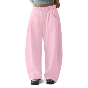 Women Regular Straight Fit Summer Vintage Casual Jogger Sweatpants with Adjustable Waist 100% Cotton Windproof & Quick Dry - Product Image 1