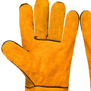 Gants de travail professionnels en cuir de vachette de bonne qualité, résistants à la chaleur, pour le jardinage, la menuiserie et la sécurité. - Product Image 2