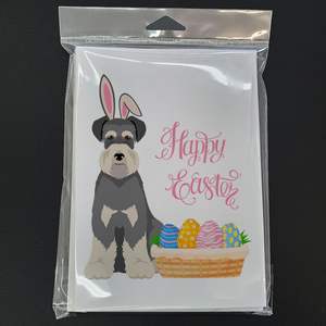 Whimsical A7 Size 5x7 Blank Note <b>Cards</b> <b>Pack</b> 8 Natural Salt Pepper Ear Schnauzer <b>Easter</b> Greeting <b>Cards</b> with Envelopes - Product Image 3