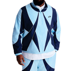 เสื้อแจ็คเก็ตกันลมไนลอนคุณภาพสูงแบบ Color Block สำหรับผู้ชาย น้ำหนักเบา ชุดกีฬา ขายส่ง รับผลิตตามแบบ OEM บริการออกแบบ - Product Image 1