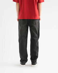 Pantalon long en jean pour homme, style Vietnam, coupe ballon, taille mi-haute, non extensible, formel, respirant, anti-boulochage, pour l'automne, avec braguette zippée - Product Image 2