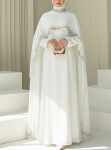 Tenue islamique modeste pour femmes, design de kaftan abaya modeste avec de magnifiques perles, idéal pour les occasions spéciales, abayas 2026 - Product Image 3