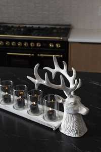 Figura de Ciervo Negro con Astas Doradas, Centro de Mesa Navideño de Lujo para Decoración de Mesa Festiva - Product Image 5
