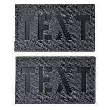 Custom Text Embroidered <b>Patch</b> Rectangle Woven Fabric <b>Sew</b>-<b>On</b> Style - Product Image 3
