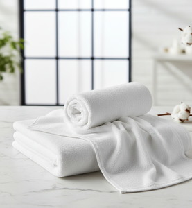 Serviettes de bain en coton 700 g/m² de haute qualité pour hôtels, couleur blanche personnalisée, grande taille, promotion usine, jetables - Product Image 4