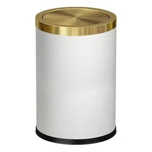 New Style Metal Mesh Cylindrical Eco-friendly Modern Style Indoor/Outdoor Use Household Waste <b>Bin</b> Trash Can - Product Image 6