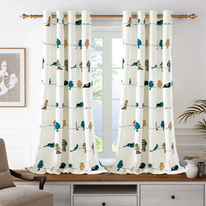 Rideaux de porte en coton de qualité supérieure, panneaux élégants imprimés/brodés, parfaits pour la chambre à coucher, le salon - Product Image 1