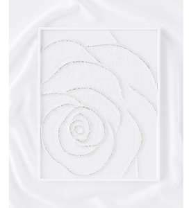 Art mural en métal gaufré avec décoration murale ronde avec décoration de style Antiq blanc et or pour extérieur intérieur - Product Image 2