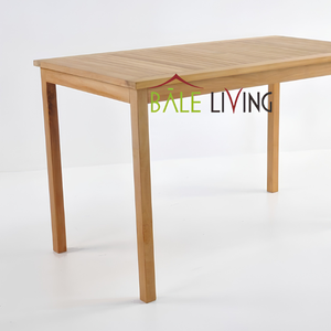 Mesas de Comedor Modernas de Madera de Teca con Acabado Liso, Aptas para Uso en Interiores y Exteriores - Product Image 4